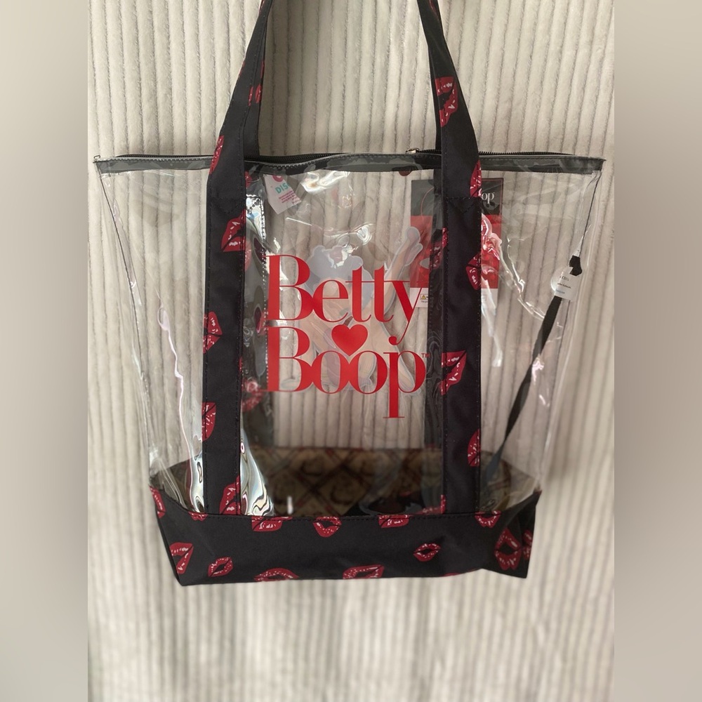 Betty Boop Clear Tote with Red and Black Accents - Picture 7 of 11